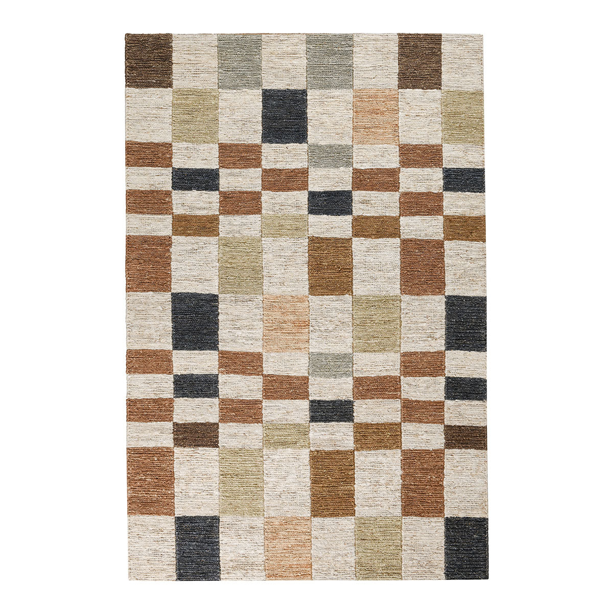 Soumak Jute Rug - Check Natural Multi - Chapin Furniture
