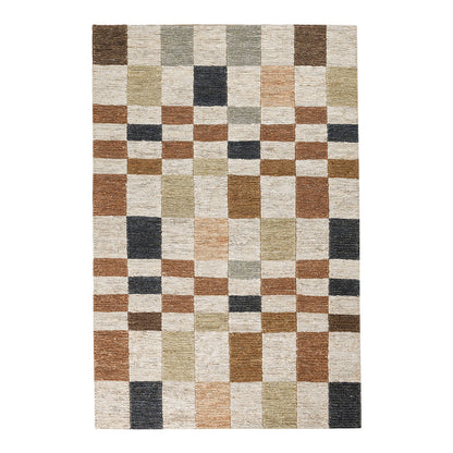 Soumak Jute Rug - Check Natural Multi - Chapin Furniture