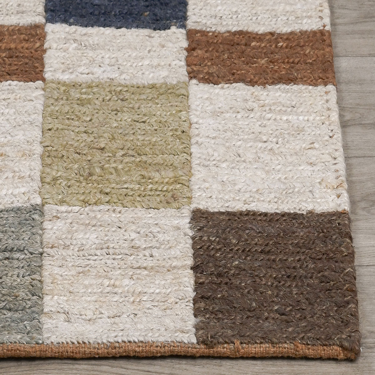 Soumak Jute Rug - Check Natural Multi - Chapin Furniture
