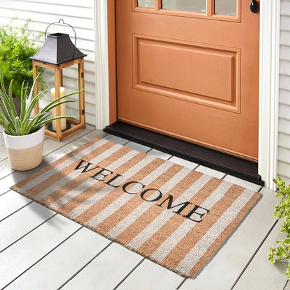 Striped Doormat Welcome Rug - Chapin Furniture