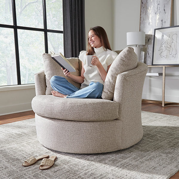 Astro Oversized Swivel Chair- Custom - Chapin Furniture