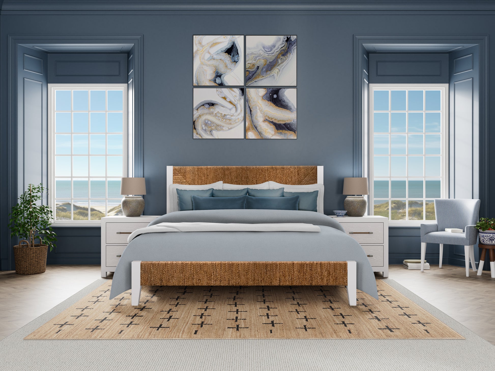 Rosalie King Woven Bed - Chapin Furniture