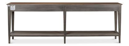 Provincial Hall Table- Grey With Natural Top - Chapin Furniture