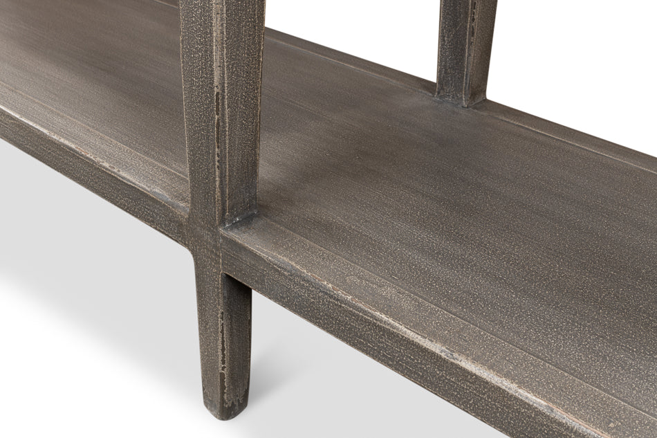 Provincial Hall Table- Grey With Natural Top - Chapin Furniture