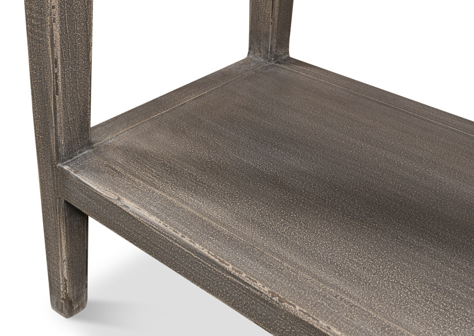 Provincial Hall Table- Grey With Natural Top - Chapin Furniture