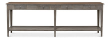 Provincial Hall Table- Grey With Natural Top - Chapin Furniture