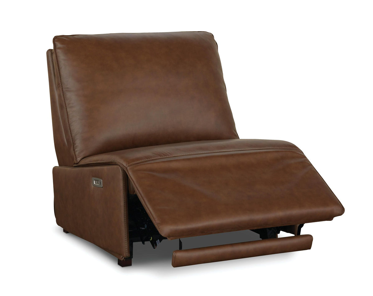 Bassett Club Level Everett Leather Modular Reclining Sofa