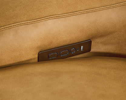 Bassett Club Level Wesley Power Leather Motion Sofa