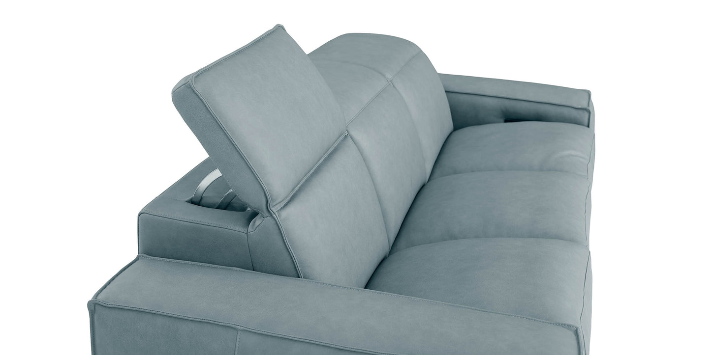 Bassett Club Level Wesley Power Leather Motion Sofa