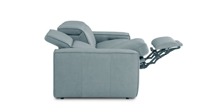 Bassett Club Level Wesley Power Leather Motion Sofa