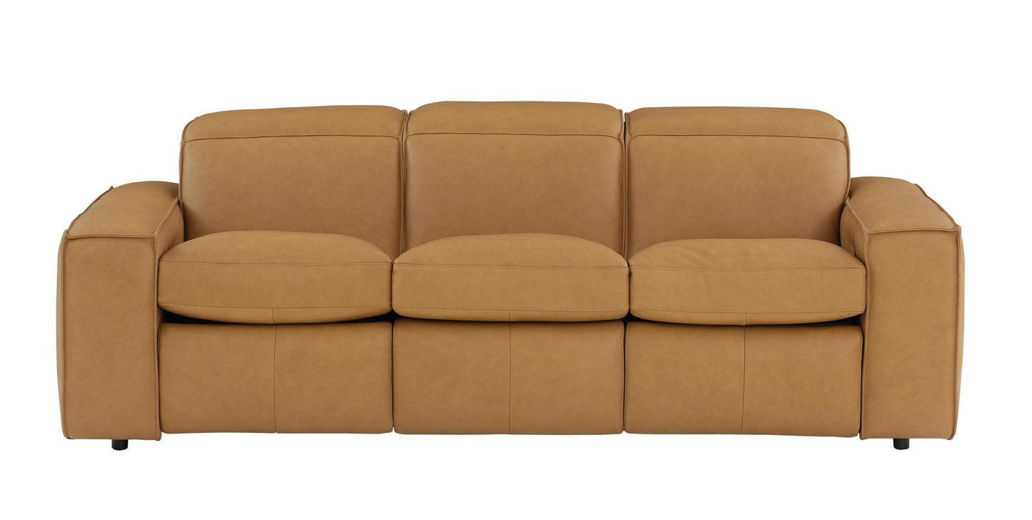 Bassett Club Level Wesley Power Leather Motion Sofa