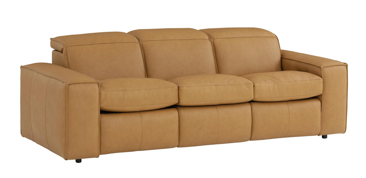 Bassett Club Level Wesley Power Leather Motion Sofa