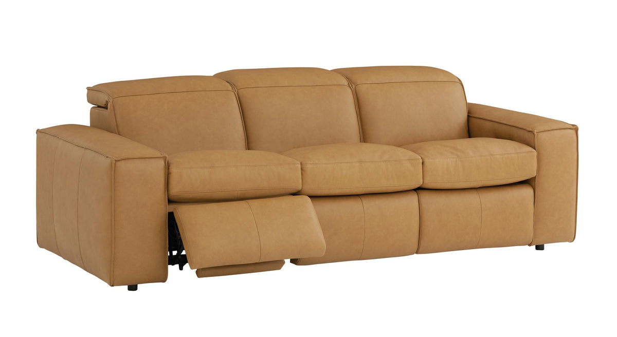Bassett Club Level Wesley Power Leather Motion Sofa