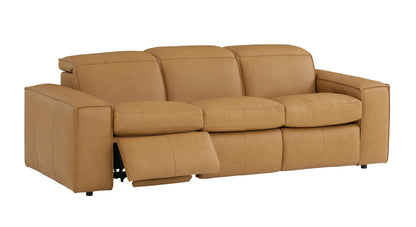 Bassett Club Level Wesley Power Leather Motion Sofa