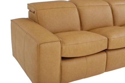 Bassett Club Level Wesley Power Leather Motion Sofa