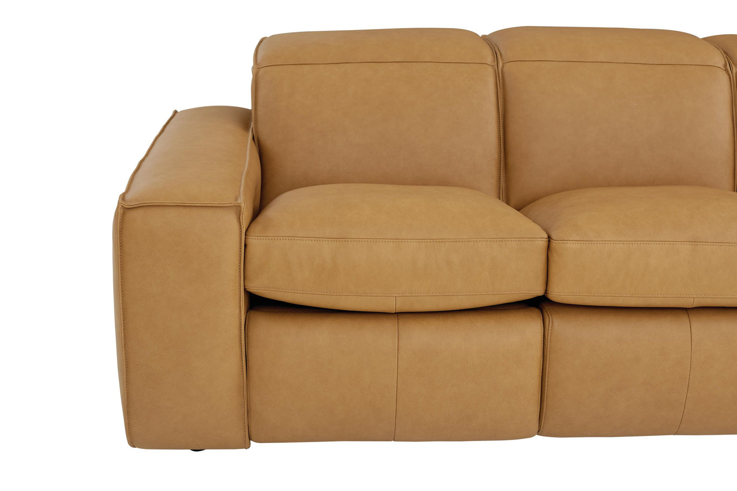 Bassett Club Level Wesley Power Leather Motion Sofa