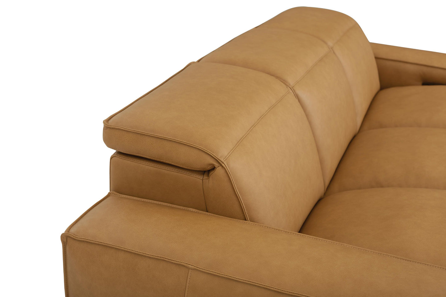 Bassett Club Level Wesley Power Leather Motion Sofa