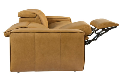 Bassett Club Level Wesley Power Leather Motion Sofa