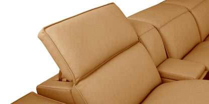 Bassett Club Level Wesley Power Leather Motion Sectional
