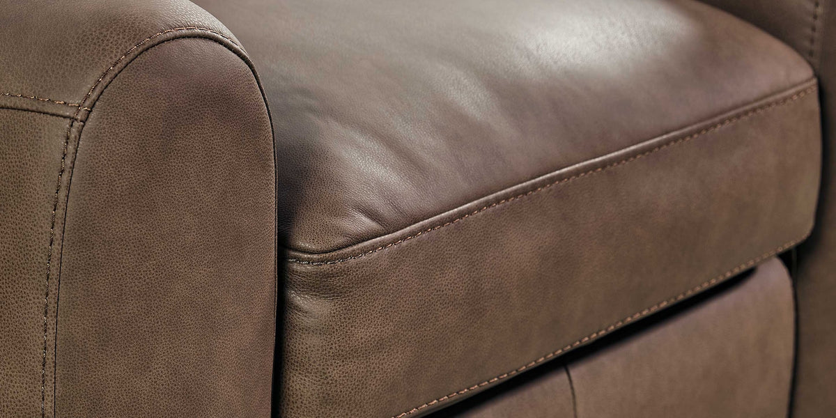 Bassett Club Level Sonny Power Leather Wall Hugger Motion Recliner