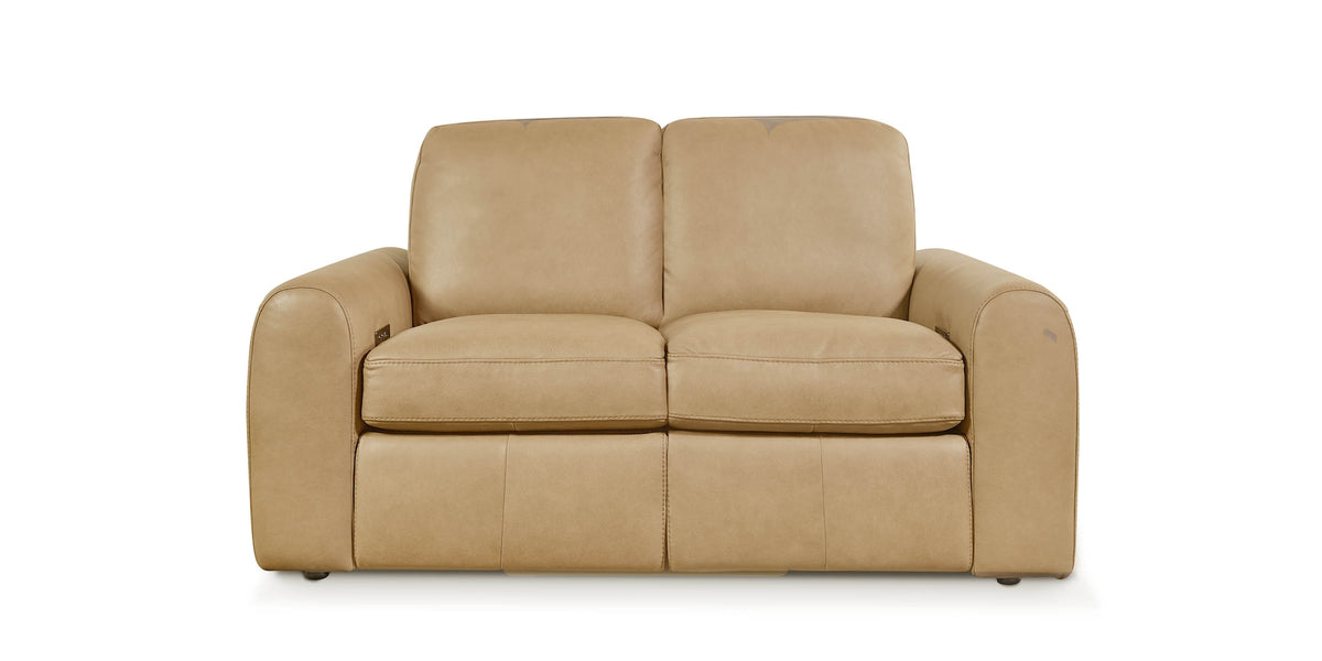 Bassett Club Level Sonny Power Leather Motion Loveseat