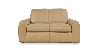 Bassett Club Level Sonny Power Leather Motion Loveseat