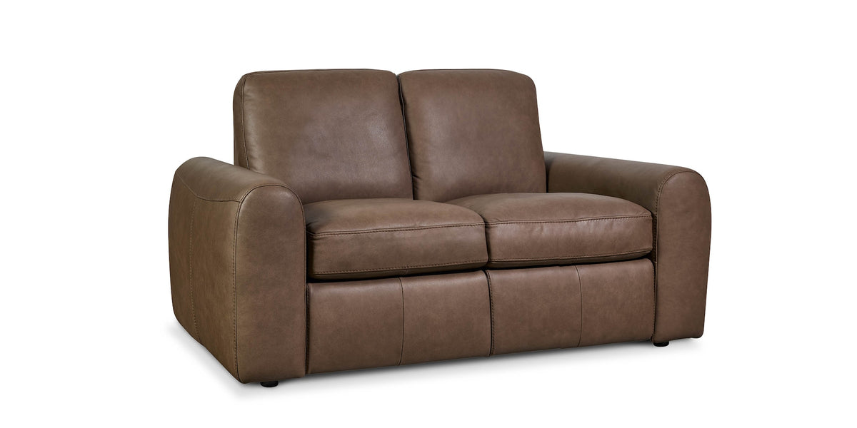 Bassett Club Level Sonny Power Leather Motion Loveseat