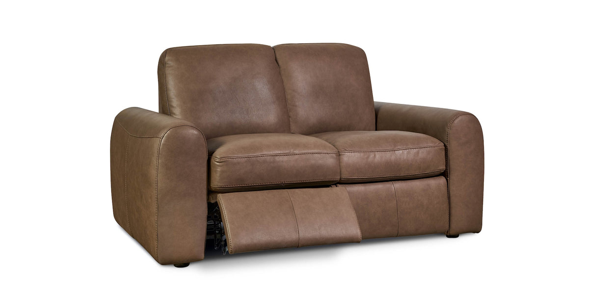 Bassett Club Level Sonny Power Leather Motion Loveseat