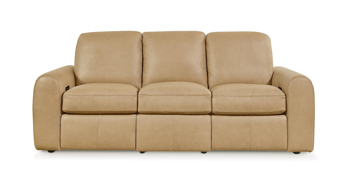 Bassett Club Level Sonny Power Leather Motion Sofa