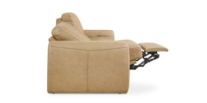 Bassett Club Level Sonny Power Leather Motion Loveseat