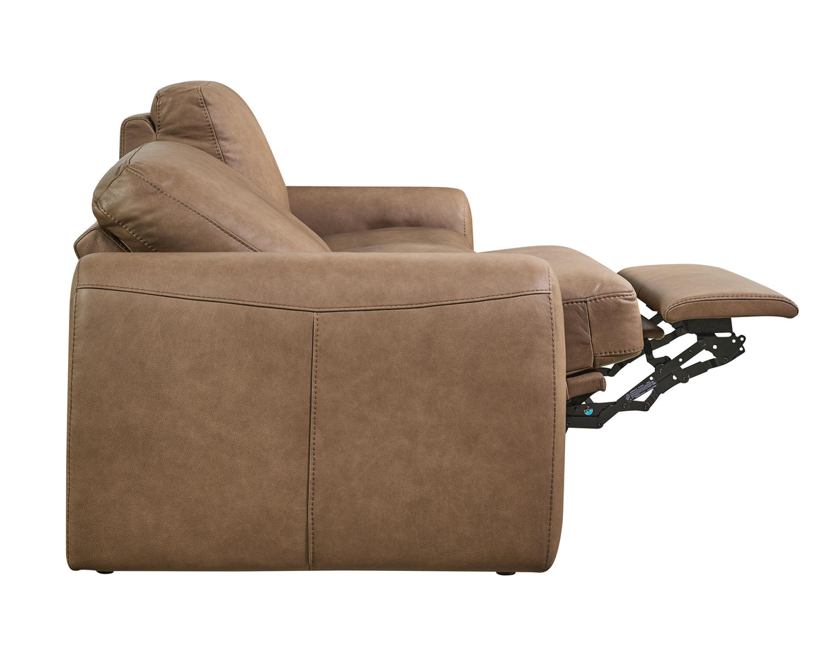 Bassett Club Level Sonny Power Leather Motion Sofa