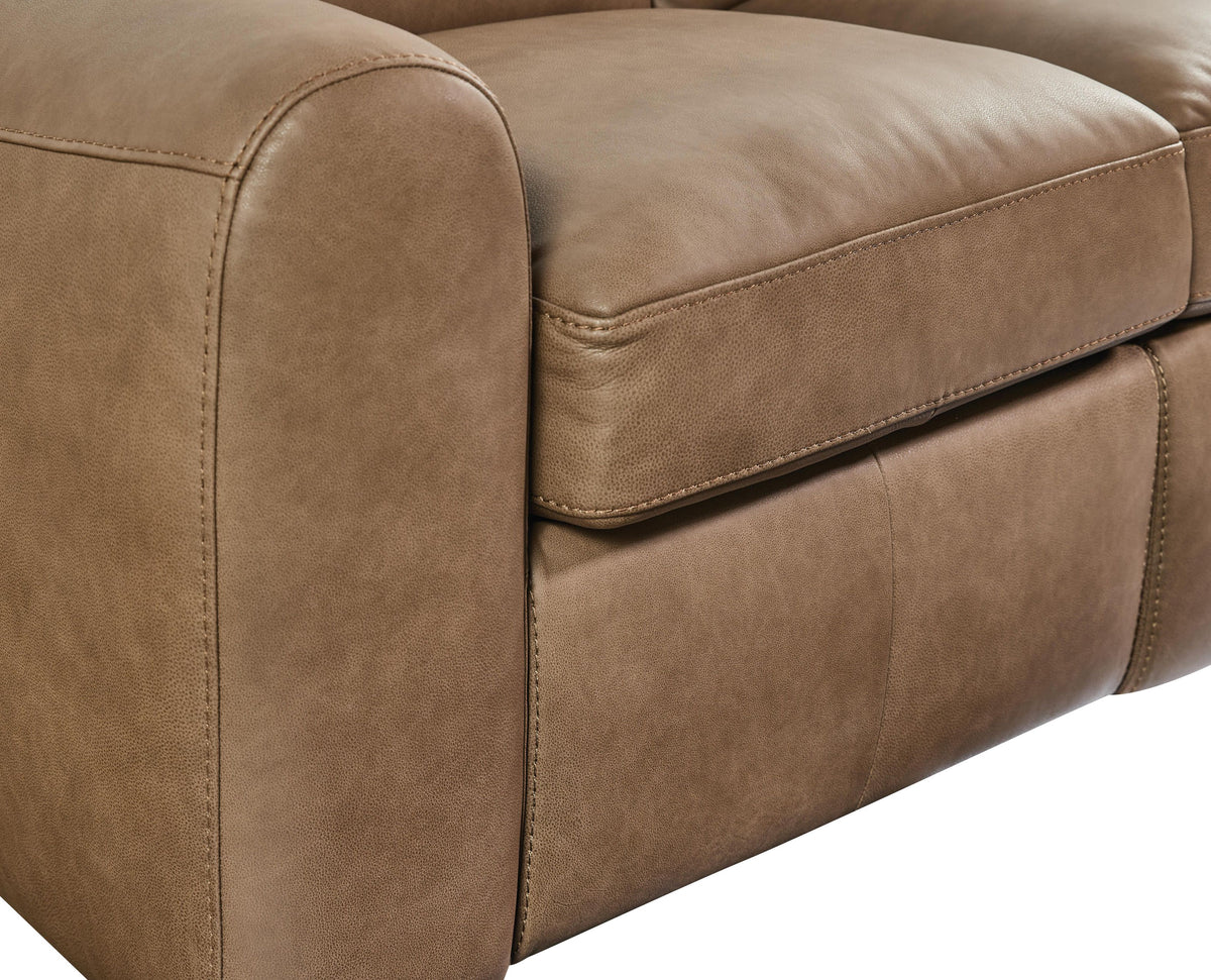 Bassett Club Level Sonny Power Leather Motion Sofa