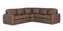 Bassett Club Level Sonny Power Leather Motion Sectional