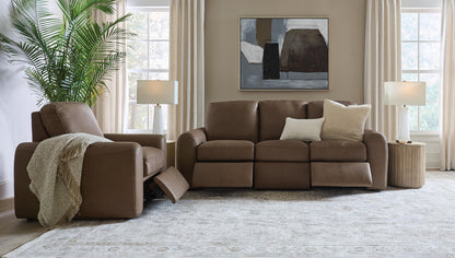 Bassett Club Level Sonny Power Leather Motion Sofa
