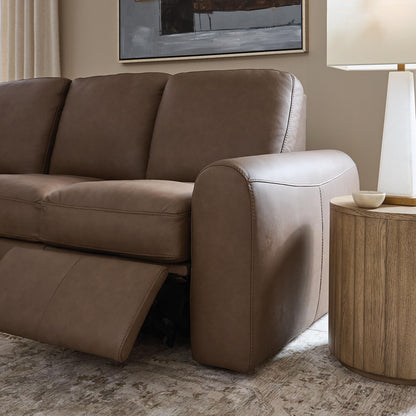 Bassett Club Level Sonny Power Leather Motion Sofa