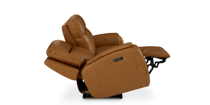 Bassett Club Level Marion Power Leather Motion Sofa
