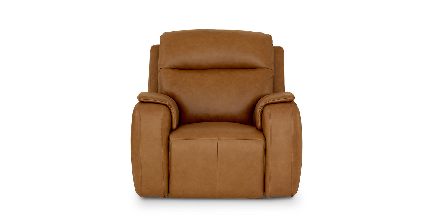 Bassett Club Level Marion Power Leather Zero Gravity Motion Recliner