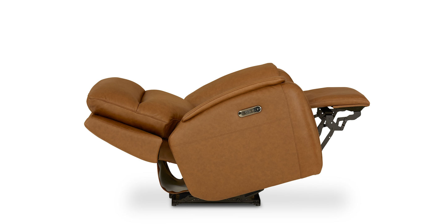 Bassett Club Level Marion Power Leather Zero Gravity Motion Recliner
