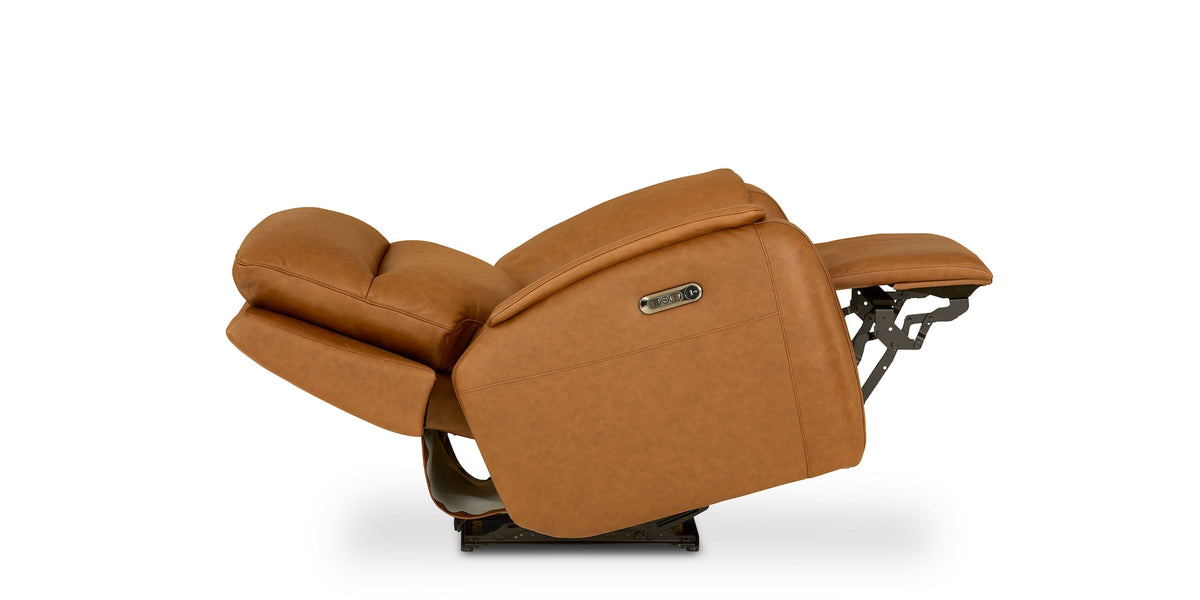 Bassett Club Level Marion Power Leather Zero Gravity Motion Recliner