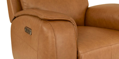 Bassett Club Level Marion Power Leather Zero Gravity Motion Recliner