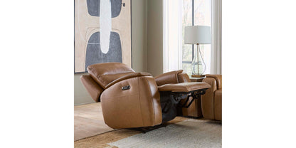 Bassett Club Level Marion Power Leather Zero Gravity Motion Recliner