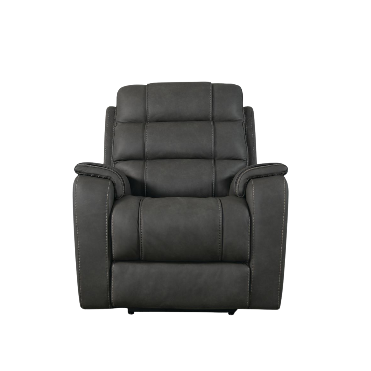 Bassett Club Level Wendell Power Motion Wallsaver Recliner in Gunmetal - Chapin Furniture