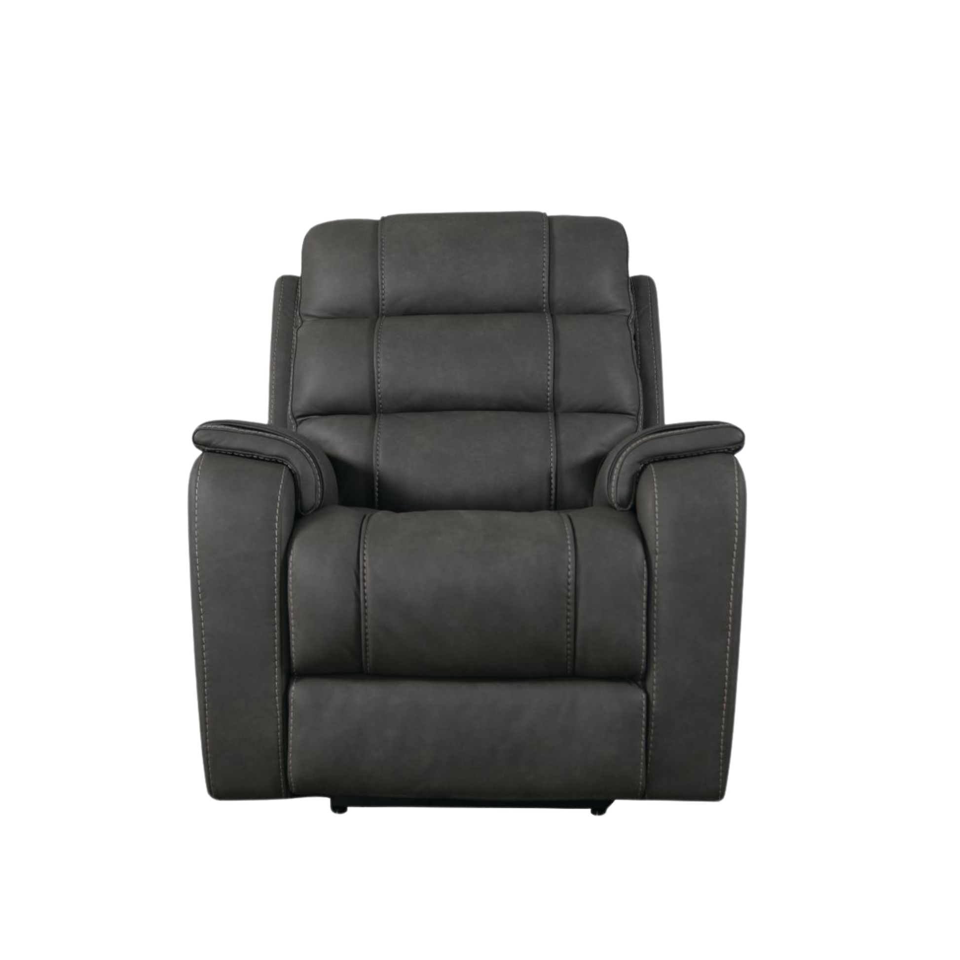 Bassett Club Level Wendell Power Motion Wallsaver Recliner in Gunmetal - Chapin Furniture