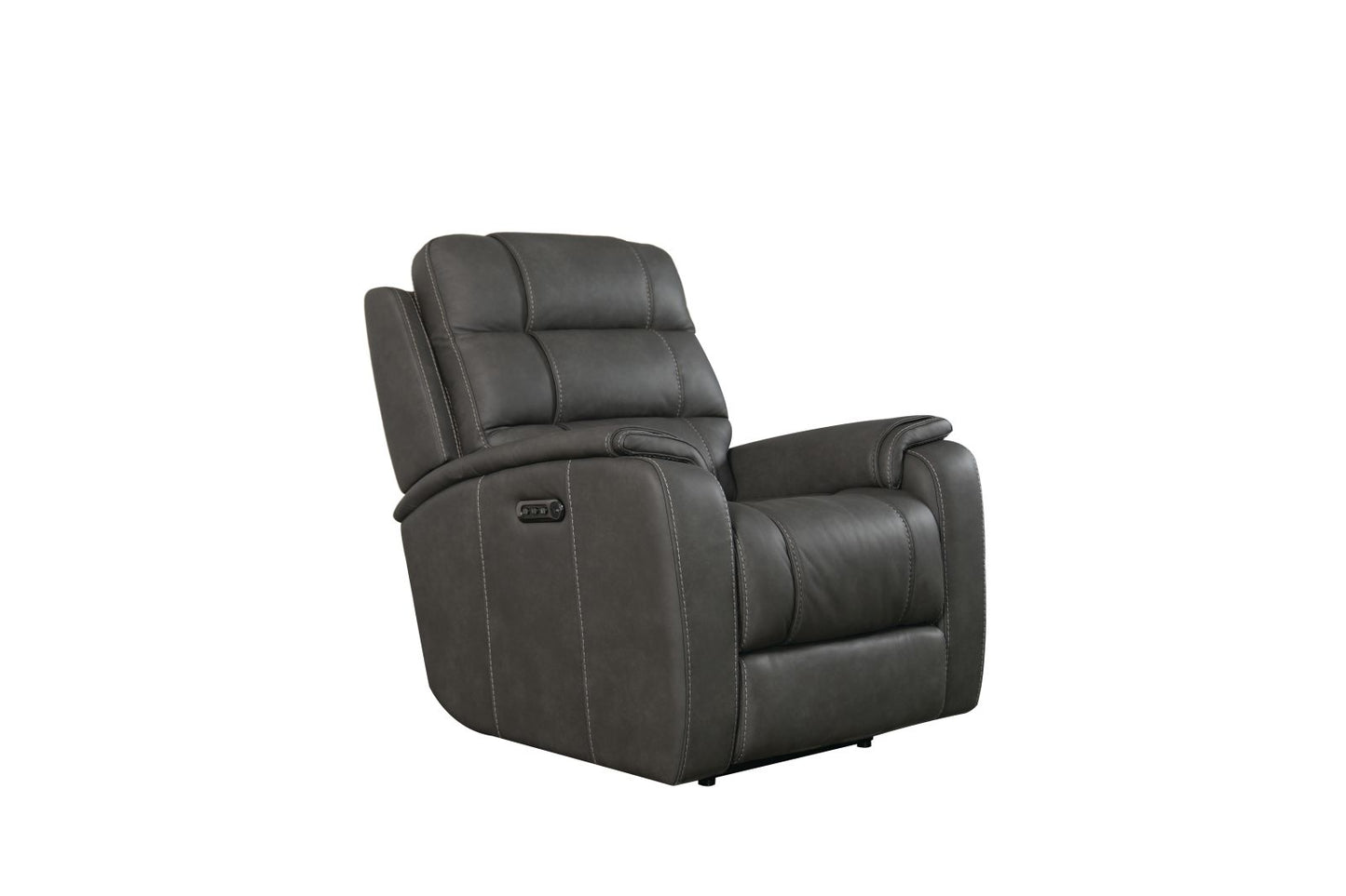 Bassett Club Level Wendell Power Motion Wallsaver Recliner in Gunmetal - Chapin Furniture