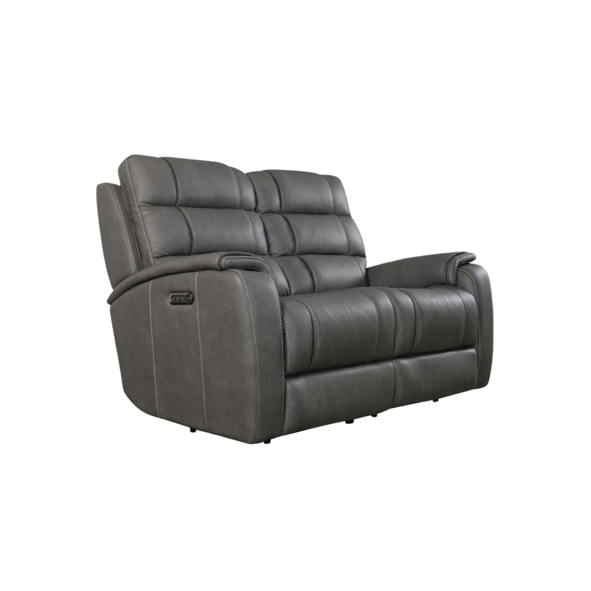 Bassett Club Level Wendell Power Motion Loveseat in Gunmetal - Chapin Furniture