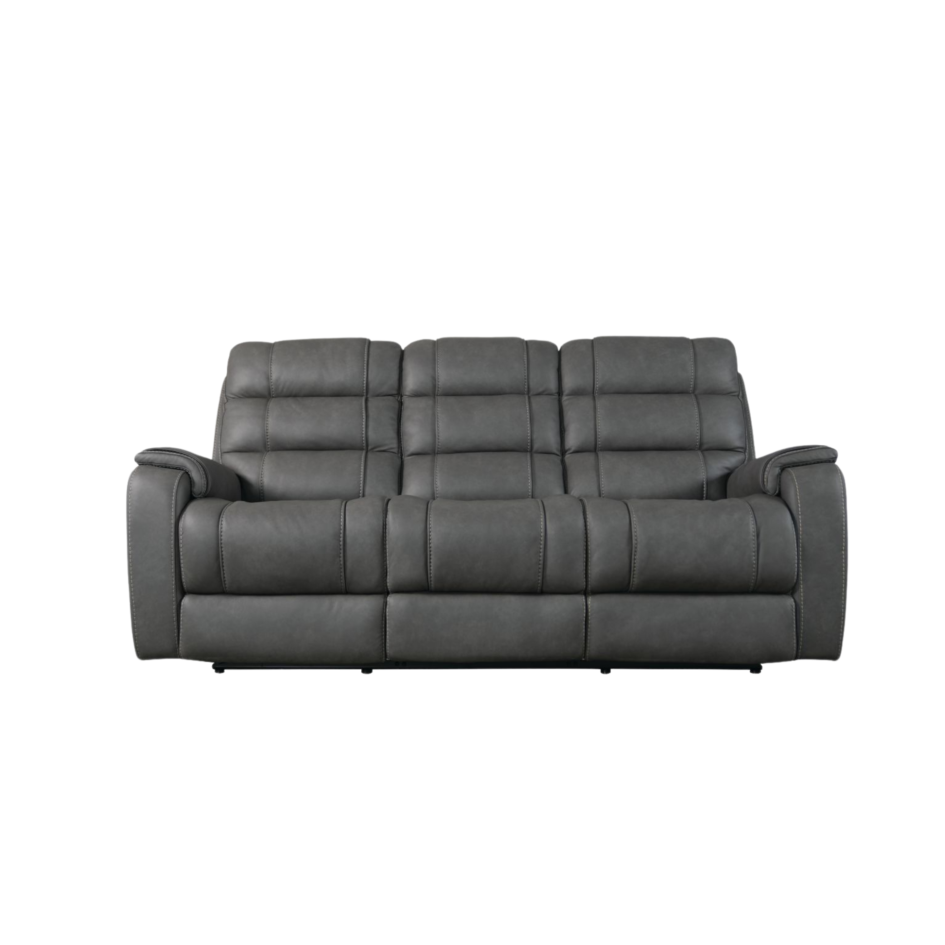 Bassett Club Level Wendell Power Motion Sofa in Gunmetal - Chapin Furniture