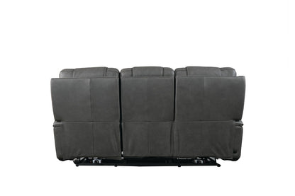 Bassett Club Level Wendell Power Motion Sofa in Gunmetal - Chapin Furniture