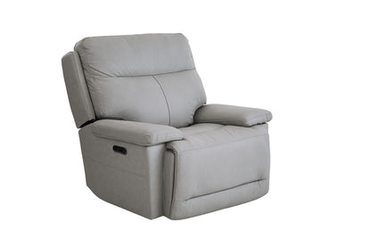 Bassett Club Level Fletcher Power Motion Wallsaver Recliner in Gray - Chapin Furniture