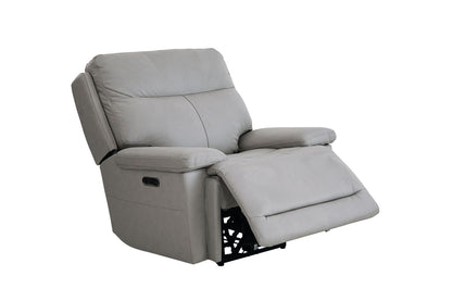 Bassett Club Level Fletcher Power Motion Wallsaver Recliner in Gray - Chapin Furniture