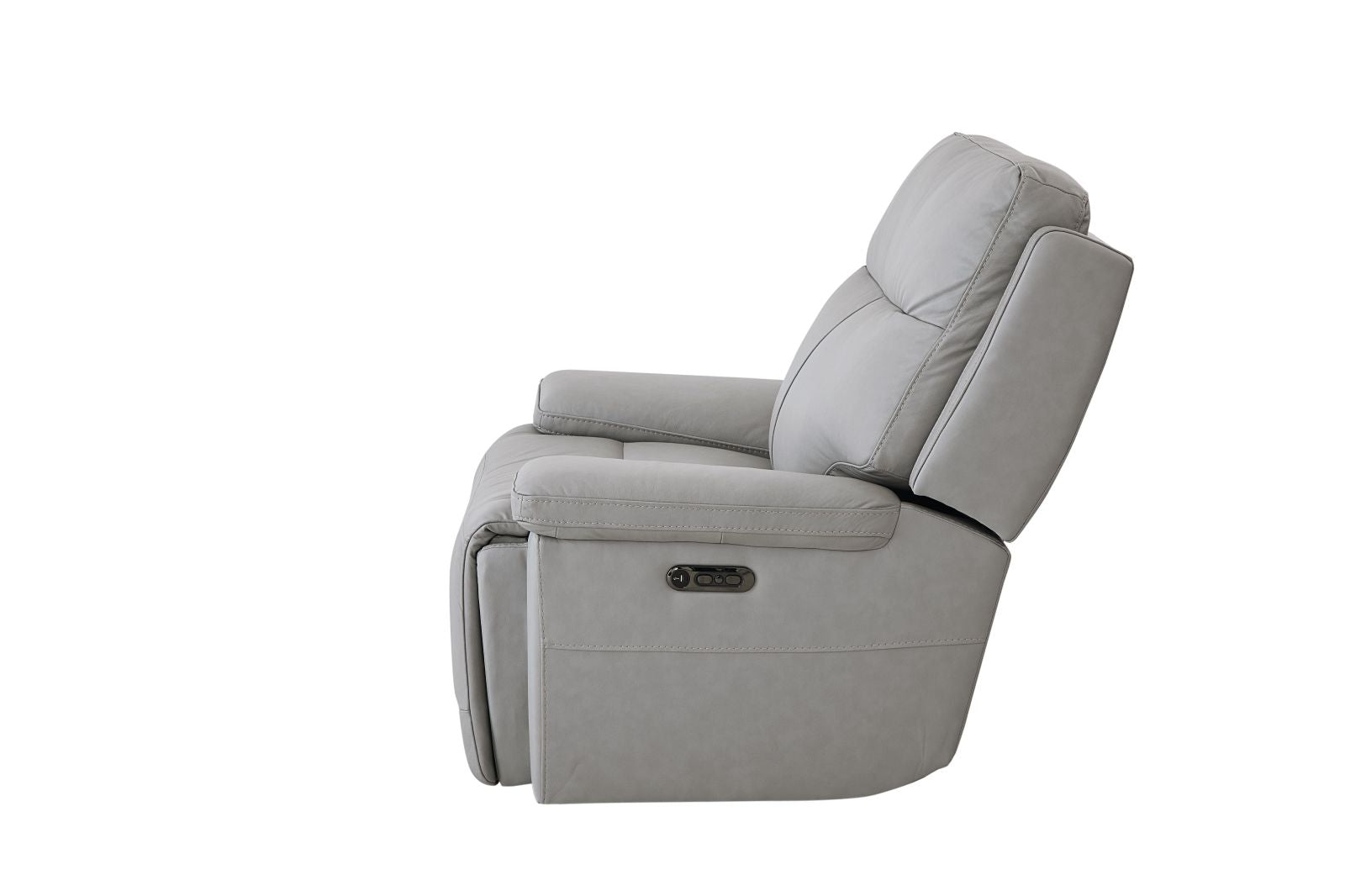 Bassett Club Level Fletcher Power Motion Wallsaver Recliner in Gray - Chapin Furniture